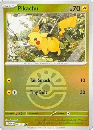 Pikachu (Friend Ball) 055- ME Ascended Heroes Reverse Holofoil