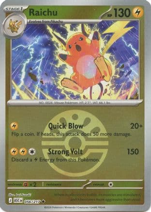 Raichu (Friend Ball) 056- ME Ascended Heroes Reverse Holofoil