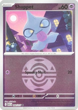 Shuppet (Dusk Ball) 090- ME Ascended Heroes Reverse Holofoil