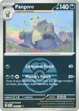 Pangoro (Love Ball) 140- ME Ascended Heroes Reverse Holofoil