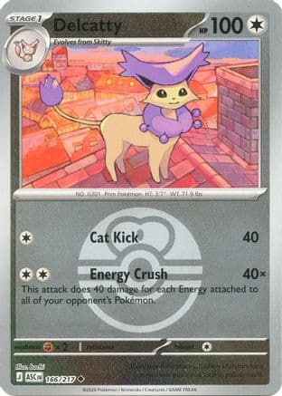 Delcatty (Love Ball) 166- ME Ascended Heroes Reverse Holofoil