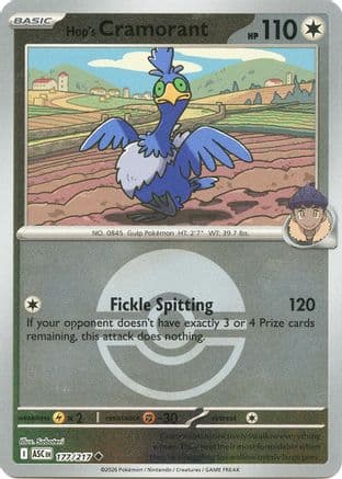 Hop's Cramorant (Poke Ball) 177- ME Ascended Heroes Reverse Holofoil
