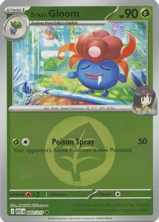 Erika's Gloom (Energy Symbol Pattern) 002- ME Ascended Heroes Reverse Holofoil