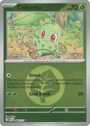 Chikorita (Energy Symbol Pattern) 008- ME Ascended Heroes Reverse Holofoil