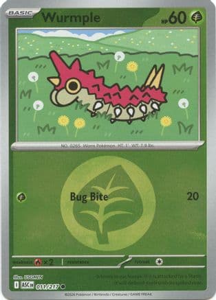 Wurmple (Energy Symbol Pattern) 011- ME Ascended Heroes Reverse Holofoil