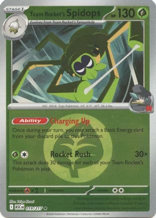 Team Rocket's Spidops (Energy Symbol Pattern) 019- ME Ascended Heroes Reverse Holofoil