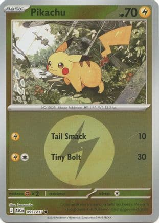 Pikachu (Energy Symbol Pattern) 055- ME Ascended Heroes Reverse Holofoil