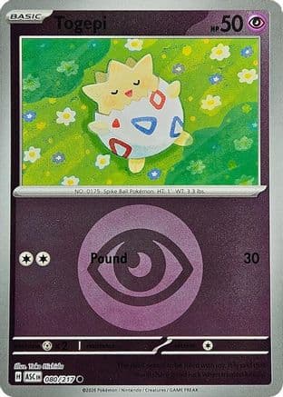 Togepi (Energy Symbol Pattern) 080- ME Ascended Heroes Reverse Holofoil