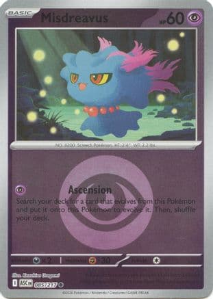 Misdreavus (Energy Symbol Pattern) 085/217 - ME Ascended Heroes Reverse Holofoil