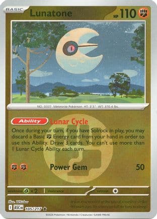 Lunatone (Energy Symbol Pattern) 105- ME Ascended Heroes Reverse Holofoil
