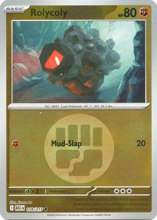 Rolycoly (Energy Symbol Pattern) 118- ME Ascended Heroes Reverse Holofoil