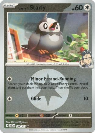 Larry's Starly (Energy Symbol Pattern) 168- ME Ascended Heroes Reverse Holofoil
