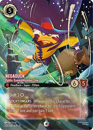 Negaduck - Public Enemy Number One (Enchanted) | Holofoil (232/204) [Winterspell]