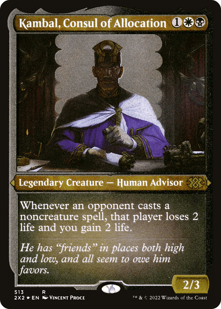 Kambal, Consul of Allocation (Foil Etched) |  Foil (513) [Double Masters 2022]