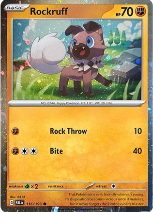 Rockruff (Cosmos Holo) 116/193 - Blister Exclusives Holofoil