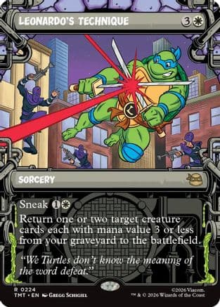 Leonardo's Technique (Showcase) |  Foil (224) [Teenage Mutant Ninja Turtles]