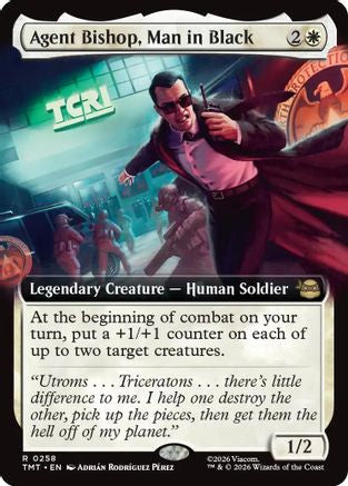 Agent Bishop, Man in Black (Extended Art) |  Foil (258) [Teenage Mutant Ninja Turtles]