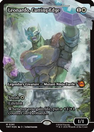 Leonardo, Cutting Edge (Showcase) |  Foil (281) [Teenage Mutant Ninja Turtles]