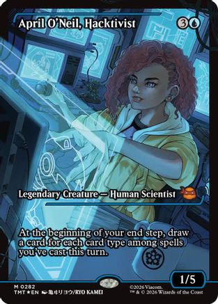 April O'Neil, Hacktivist (0282) (Showcase) |  Foil (282) [Teenage Mutant Ninja Turtles]