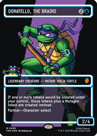 Donatello, the Brains (0085) (Borderless) (Surge Foil) |  Foil (085) [Commander: Teenage Mutant Ninja Turtles]