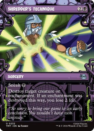 Shredder's Technique (Showcase) |  Foil (232) [Teenage Mutant Ninja Turtles]