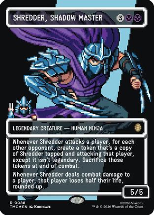 Shredder, Shadow Master (Borderless) |  Foil (088) [Commander: Teenage Mutant Ninja Turtles]