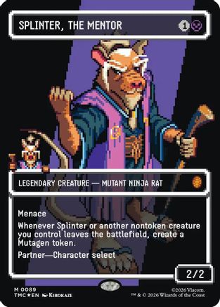 Splinter, the Mentor (0089) (Borderless) |  Foil (089) [Commander: Teenage Mutant Ninja Turtles]