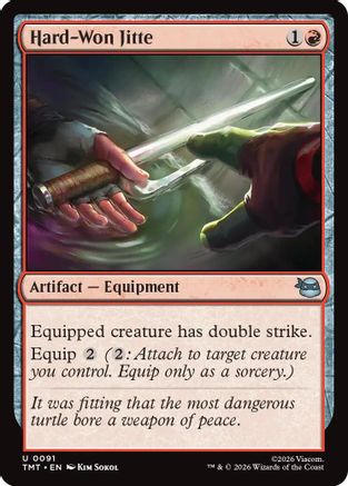 Hard-Won Jitte |  Foil (091) [Teenage Mutant Ninja Turtles]