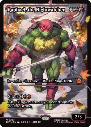 Raphael, the Nightwatcher (Showcase) |  Foil (287) [Teenage Mutant Ninja Turtles]