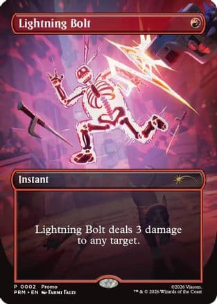 Lightning Bolt (Borderless) |  Foil (002) [Unique and Miscellaneous Promos]