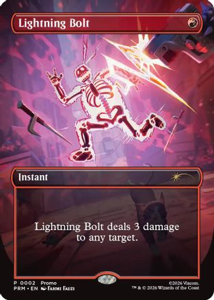Lightning Bolt (Borderless) |  Foil (002) [Unique and Miscellaneous Promos]