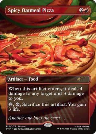 Spicy Oatmeal Pizza (Borderless) |  Foil (003) [Unique and Miscellaneous Promos]