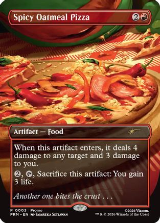 Spicy Oatmeal Pizza (Borderless) |  (003) [Unique and Miscellaneous Promos]