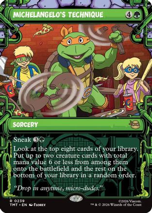 Michelangelo's Technique (Showcase) |  Foil (239) [Teenage Mutant Ninja Turtles]