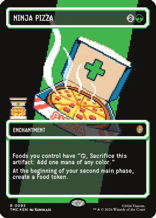 Ninja Pizza (Borderless) |  Foil (093) [Commander: Teenage Mutant Ninja Turtles]