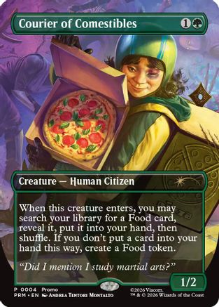 Courier of Comestibles (Borderless) |  Foil (004) [Unique and Miscellaneous Promos]