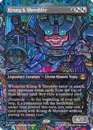 Krang & Shredder (Borderless) |  Foil (201) [Teenage Mutant Ninja Turtles]