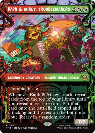 Raph & Mikey, Troublemakers (Showcase) |  Foil (250) [Teenage Mutant Ninja Turtles]