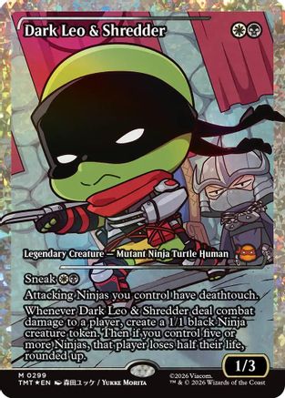 Dark Leo & Shredder (Showcase) (Fracture Foil) |  Foil (299) [Teenage Mutant Ninja Turtles]