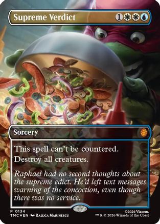 Supreme Verdict (Borderless) |  Foil (134) [Commander: Teenage Mutant Ninja Turtles]