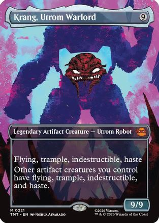 Krang, Utrom Warlord (Borderless) |  Foil (221) [Teenage Mutant Ninja Turtles]