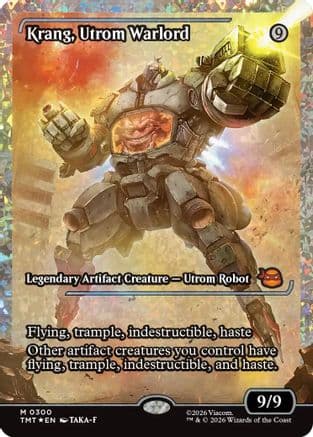 Krang, Utrom Warlord (Showcase) (Fracture Foil) |  Foil (300) [Teenage Mutant Ninja Turtles]