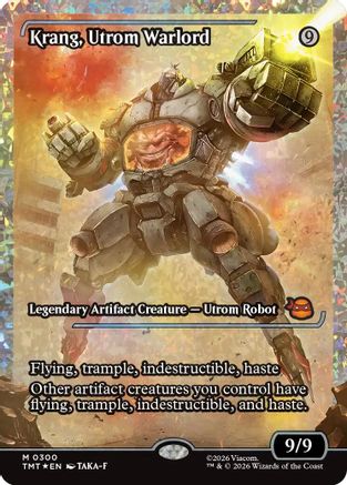 Krang, Utrom Warlord (Showcase) (Fracture Foil) |  Foil (300) [Teenage Mutant Ninja Turtles]