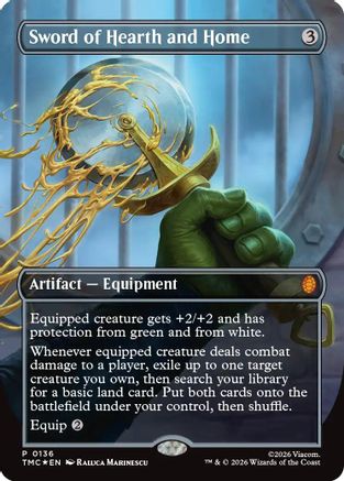 Sword of Hearth and Home (Borderless) |  Foil (136) [Commander: Teenage Mutant Ninja Turtles]