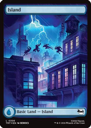 Island (0306) (Surge Foil) |  Foil (306) [Teenage Mutant Ninja Turtles]