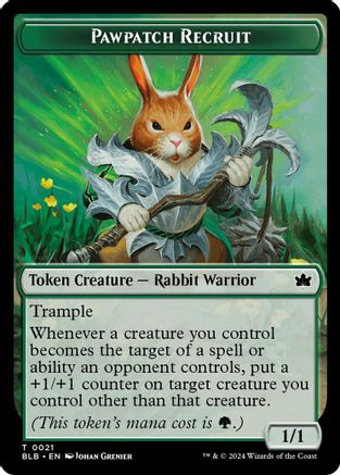 Pawpatch Recruit // Map Double-Sided Token |  (21 // 17) [Bloomburrow]