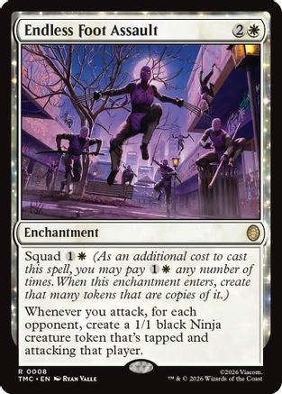 Endless Foot Assault |  Foil (008) [Commander: Teenage Mutant Ninja Turtles]