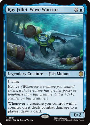 Ray Fillet, Wave Warrior |  Foil (014) [Commander: Teenage Mutant Ninja Turtles]