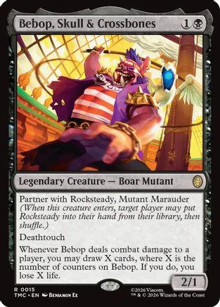 Bebop, Skull & Crossbones |  Foil (015) [Commander: Teenage Mutant Ninja Turtles]