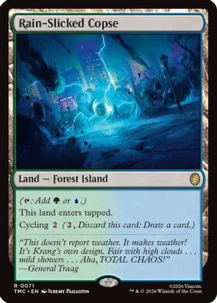 Rain-Slicked Copse |  Foil (071) [Commander: Teenage Mutant Ninja Turtles]